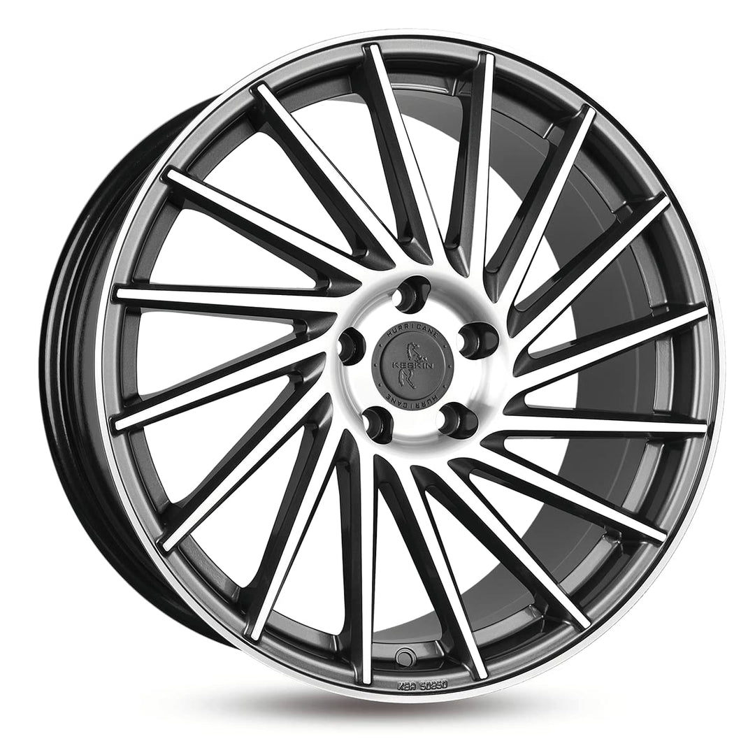 KESKIN KT17 PALLADIUM FRONT POLISH 8x18 ET45 5.00x5x112 Hub Hole 66.60 mm - Alu felgen