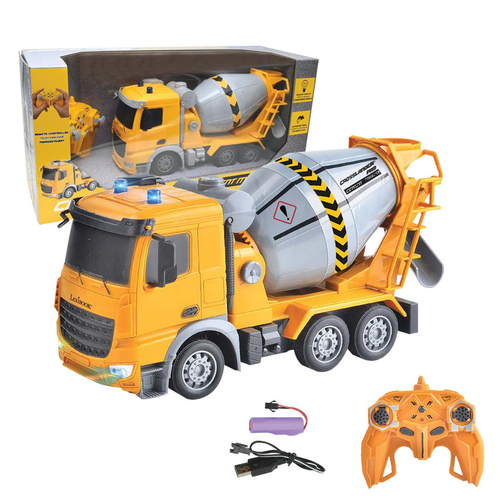 Lexibook, Crosslander® pro RC Betonmischer, Ferngesteuerter LKW-Kreisel, Lichteffekte, 360° drehbare