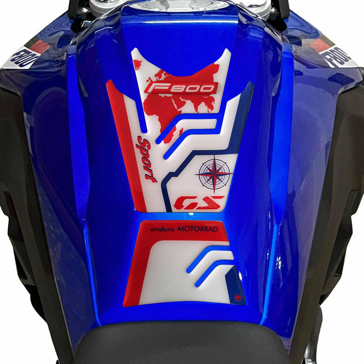 LABELBIKE 3D Aufkleber Motorrad Tankpad kompatibel mit BMW | F800 GS 2024, Harzschutz, Kratzfestigke