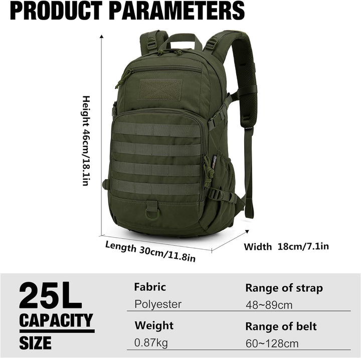 Mardingtop 25L Militär Rucksäcke für Taktischer Fahrrad Wandern Spazieren Klettern Bergsteigen Radfa