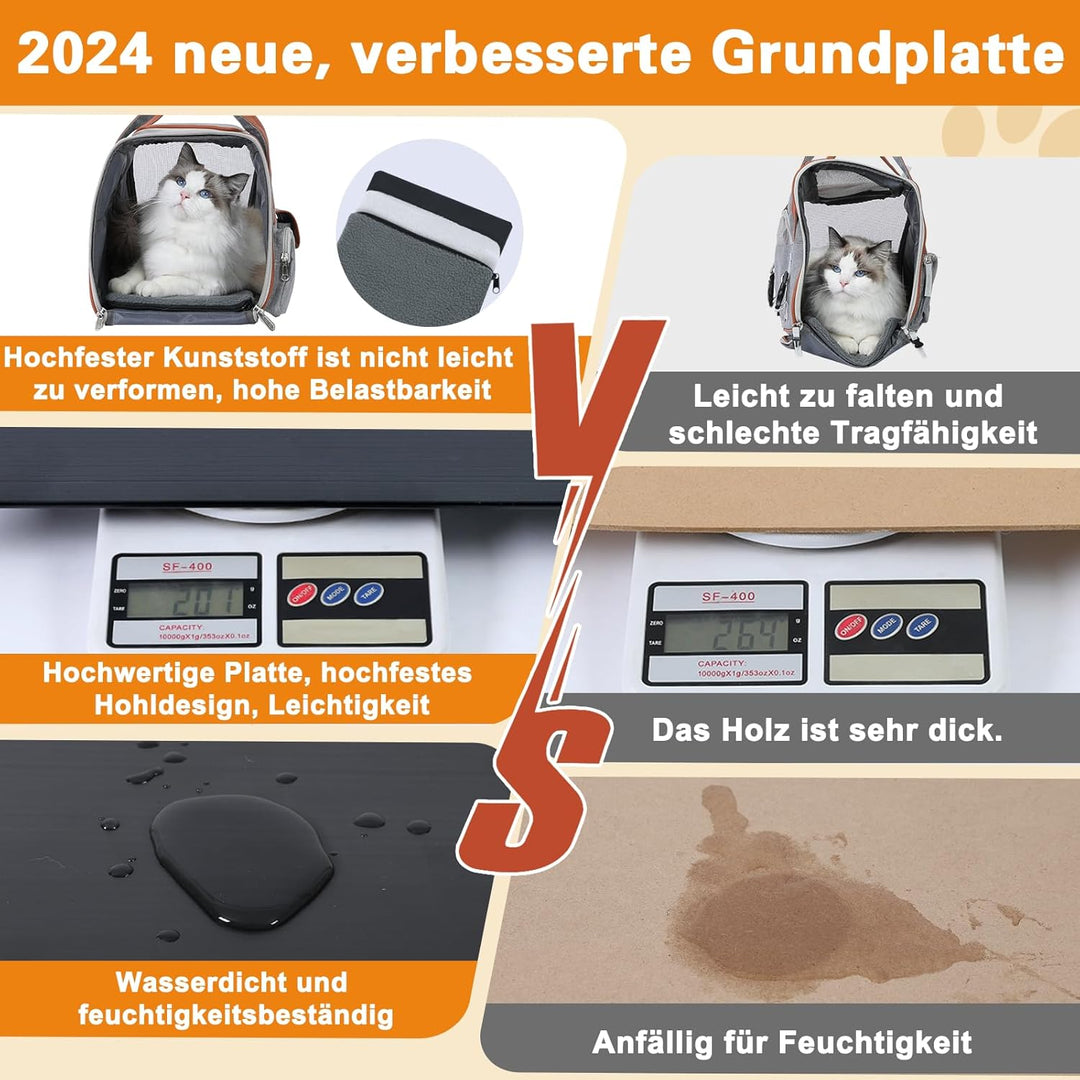 Demigreat Faltbare Transporttasche für Katze Hunde bis 7 kg, Atmungsaktiv Transportbox für Mitte Kle