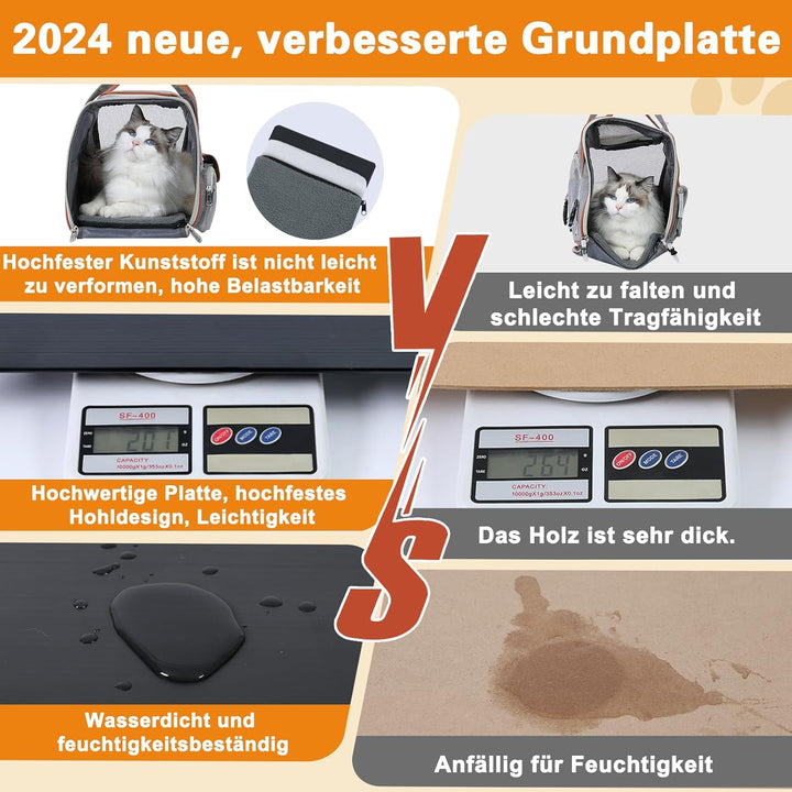 Demigreat Faltbare Transporttasche für Katze Hunde bis 7 kg, Atmungsaktiv Transportbox für Mitte Kle