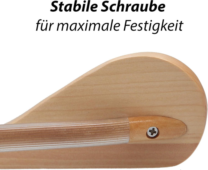 15 x Kleiderbügel Holz VonBueren | 45 x 22,5 cm breit je Bügel/Holzbügel | stabile Holzkleiderbügel
