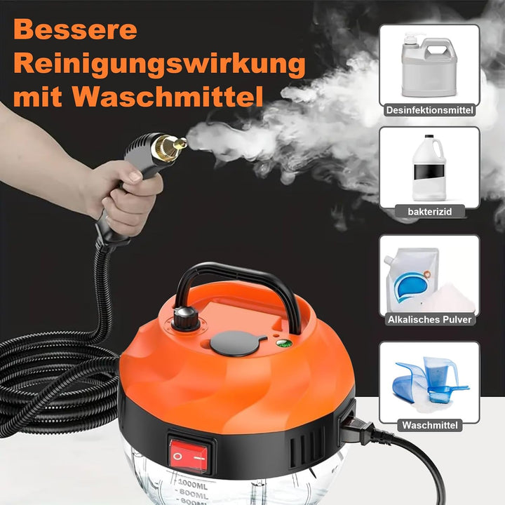 3800W Hand Dampfreiniger, 1L Wassertank Dampfreiniger Handgerät, 10s Schnellaufheizung, 6 Geschwindi