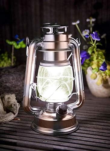 Westfalia Sturmlaterne aus bronzefarbenem Metall, mit 14 dimmbaren, warmweissen LEDs, 2x Mono D