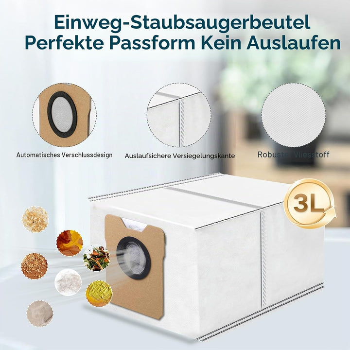 C10 Zubehör Set für eufy C10 Roboter Staubsauger, 1 Hauptbürste, 4 Seitenbürsten, 4 HEPA-Filter, 4 E