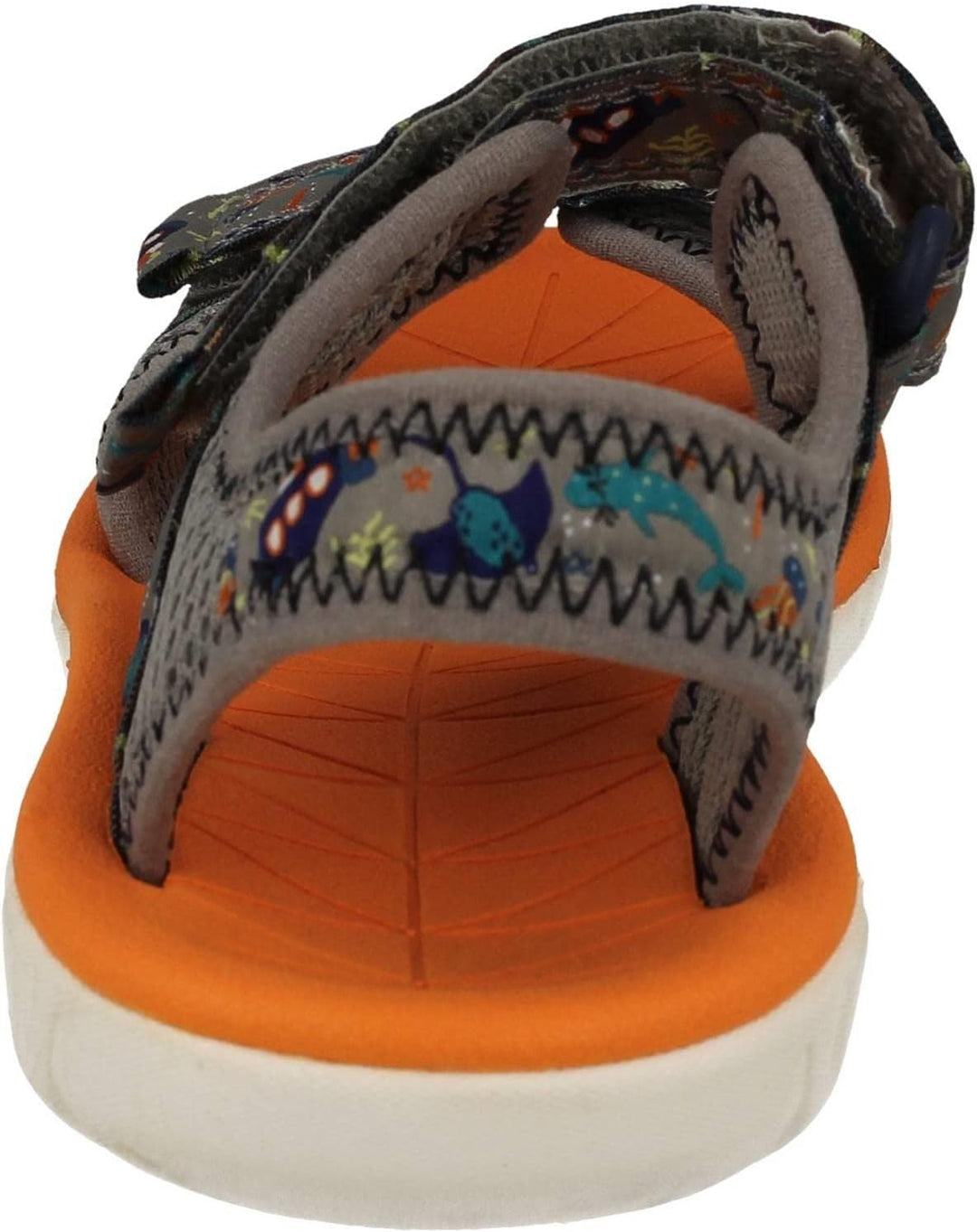 Clarks Mädchen Surfing Tide K Sandal 27.5 EU Weit Grau, 27.5 EU Weit Grau