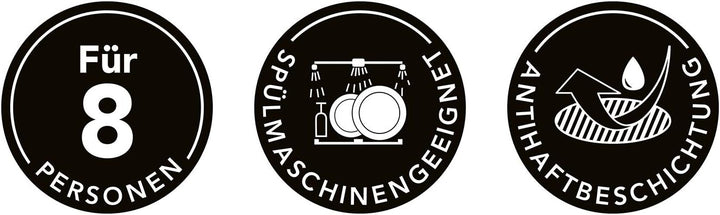 MAXXMEE Raclette Grill für 8 Personen - 2000W | Clevere Kombination: Raclette & Grill in einem | Alu