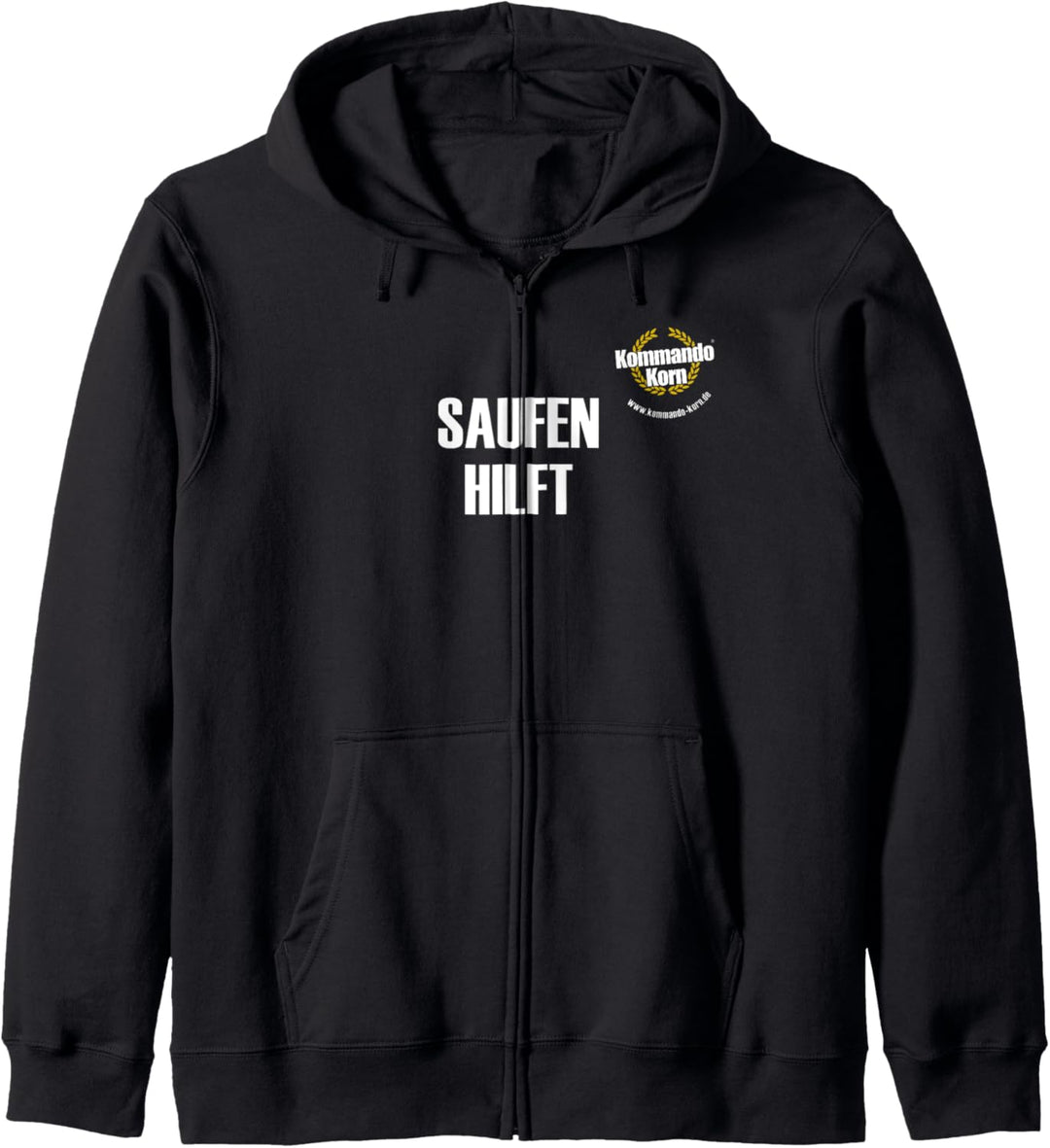 Kommando Korn " SAUFEN HILFT" ! Kapuzenjacke
