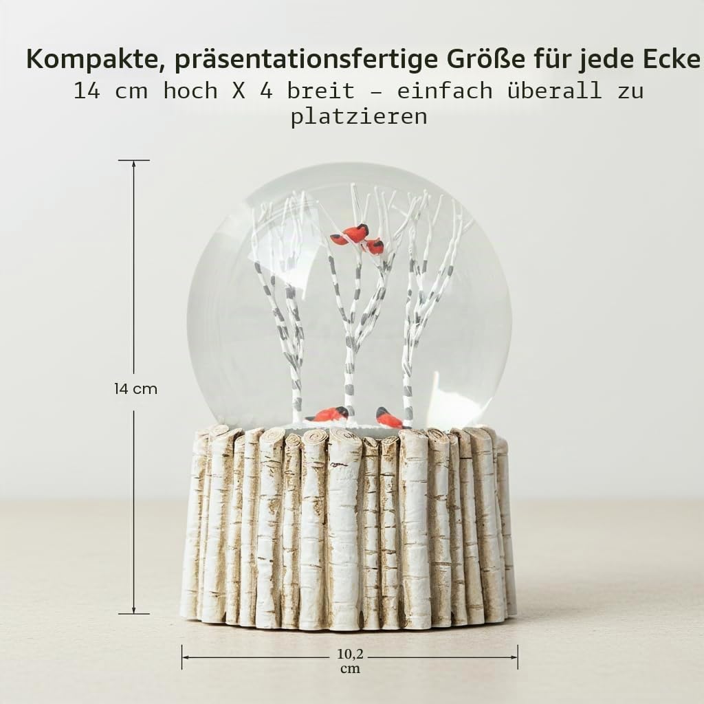Cardinal Schneekugel, rote Vogel-Schneekugel, Tier-Schneeflocke, Glas-Schneekugeln für Erwachsene un