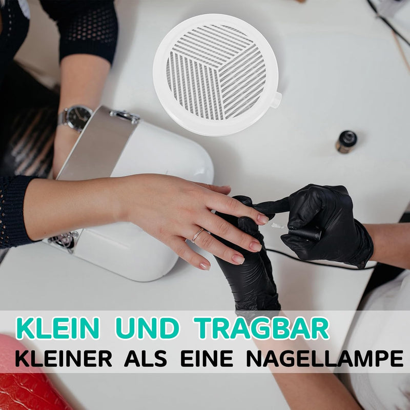 Kleiner Nagel Staubsauger mit Einstellbarer Absaugung, Leistungsstarker Maniküre Nagelstaubsauger fü