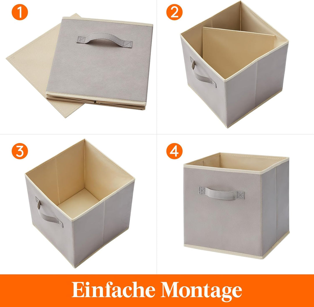 Lifewit 12 Stück Aufbewahrungswürfel, Aufbewahrungsbox aus Stoff, Ordnungsboxen aus Vliesstoff mit G