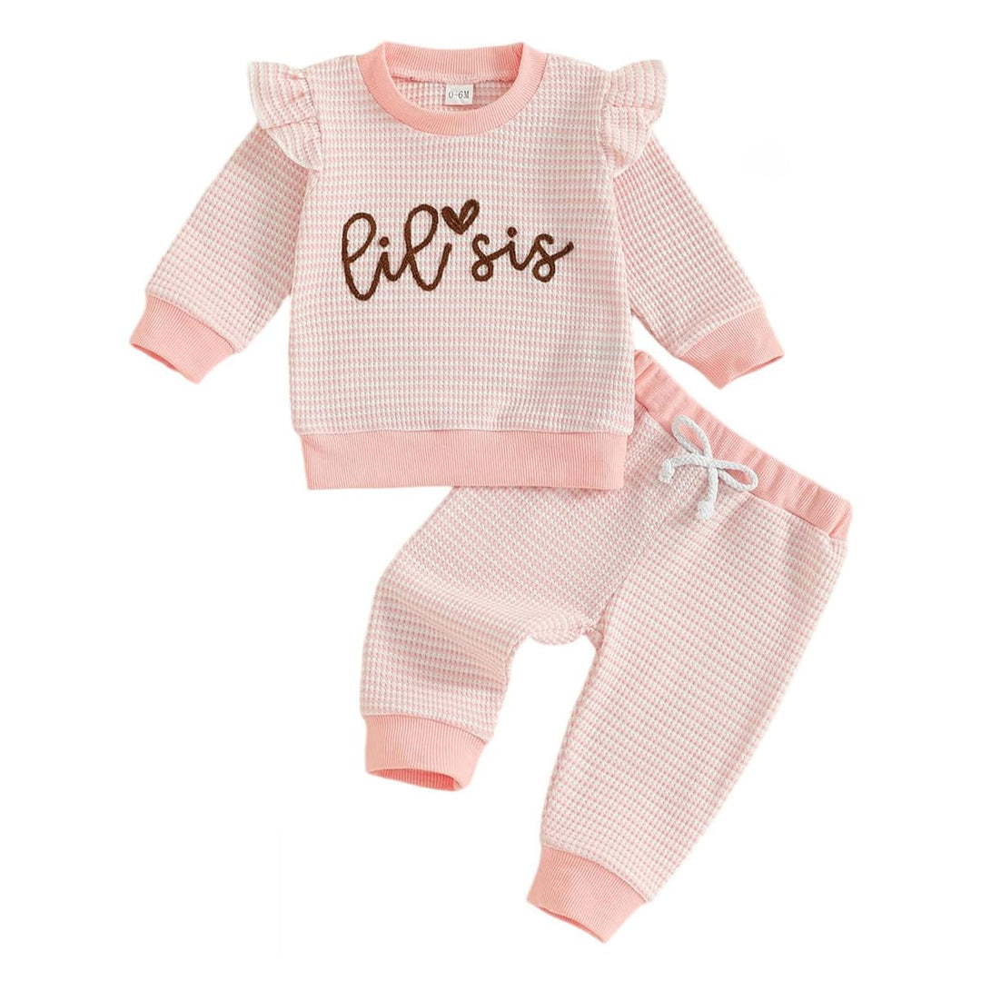 Kleinkind Baby Mädchen Herbst Kleidung Rüschen Langarm Süsses Print Streifen Sweatshirt Top und Hose