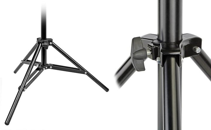 Bresser F001608 Fotostudio Galgenstativ mit Arm BR-BLS210 mit Luftfederungssystem, schwarzer Pulverb