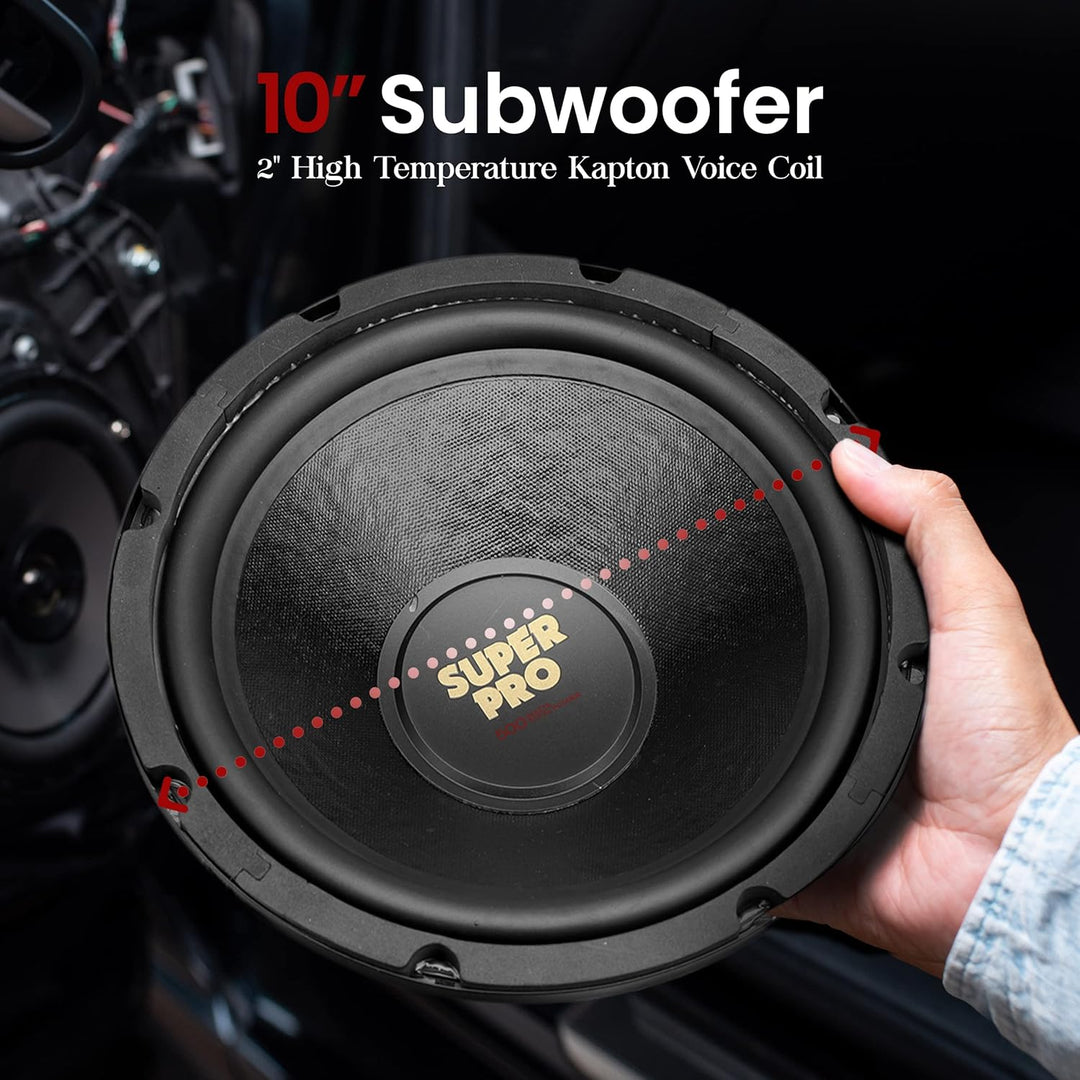 Pyramid PW1048USX Subwoofer für Auto, 500 W, 8 Ohm, 25,4 cm Traditionelle Verpackung, Traditionelle