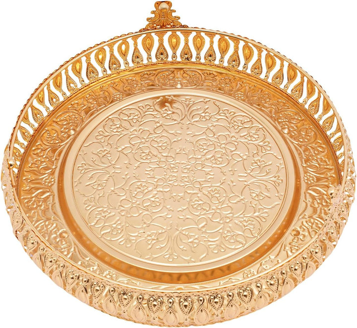 Vintage Türkische Kaffeekanne Set,Metallteekannenset mit 6 Kaffeetassen und Teetablett,Tee-Set Tee O