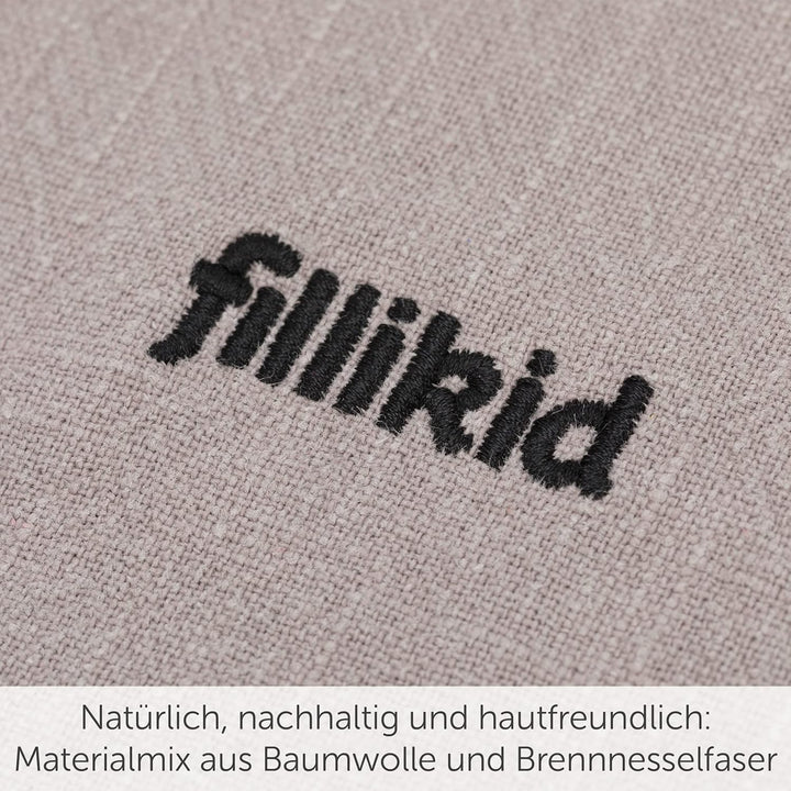 Fillikid Babytrage Natural - Kindertrage aus Baumwolle und Brennesselfaser Stoff, multifunktionale T