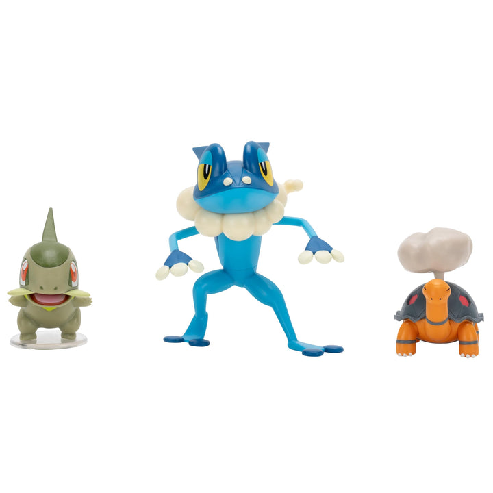 Pokémon PKW4089 - Battle Figure Set - Qurtel, Milza, Amphizel, offizielles Figuren Set