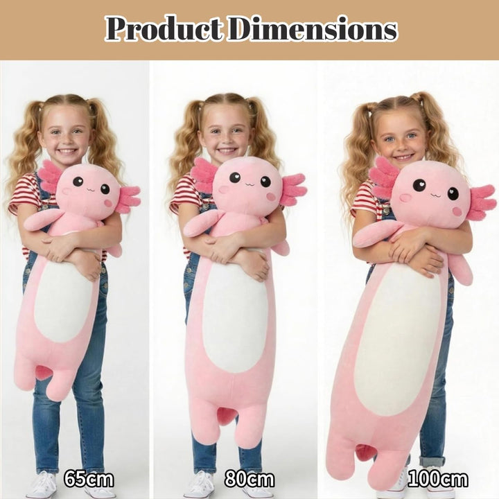 Kekeso Langes Axolotl Plüschtier,Kawaii Axolotl Kuscheltier Stofftier Rosa Axolotl Plüsch-Kissen, fü