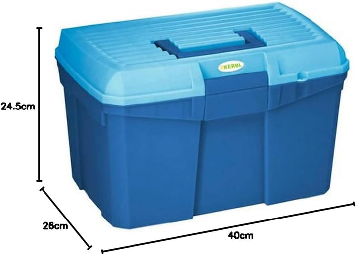 Covalliero Putzbox Siena, marine/hellblau, 40x26x24,5cm, Kunststoff, mit herausnehmbarem Einsatz, mi