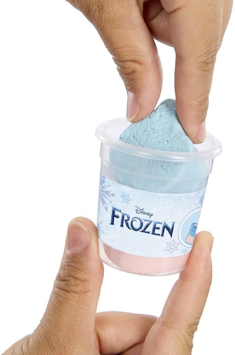 Disney Die Eiskönigin Spielzeug, Dessert-Spielset mit Elsa-Puppe, Olaf-Figur, Teig in 2 Farben und m