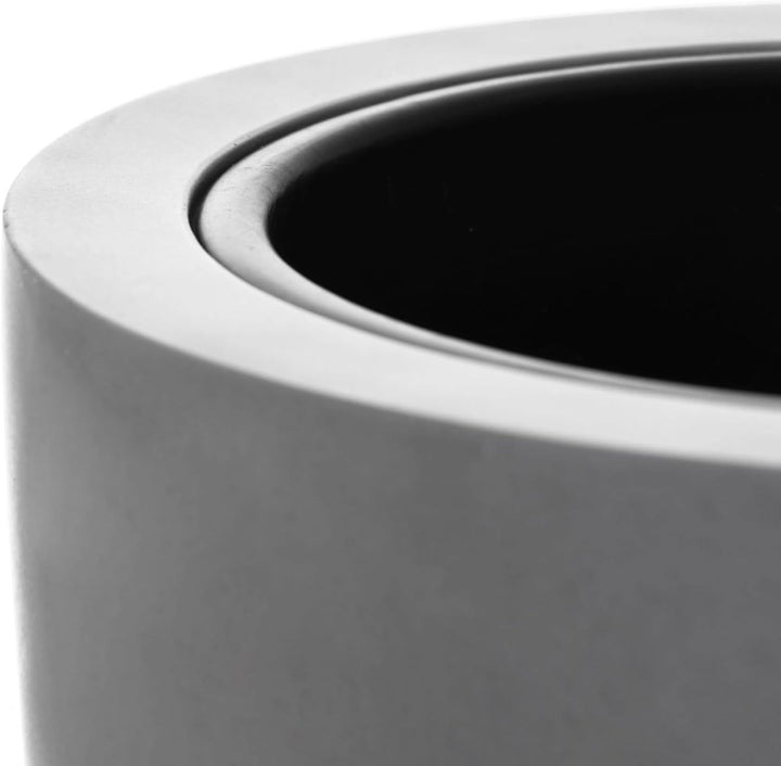VIVANNO Pflanzkübel Pflanzgefäss Blumenkübel Fiberglas City Beton-Optik Grau - 80x37 80x37 cm Beton-