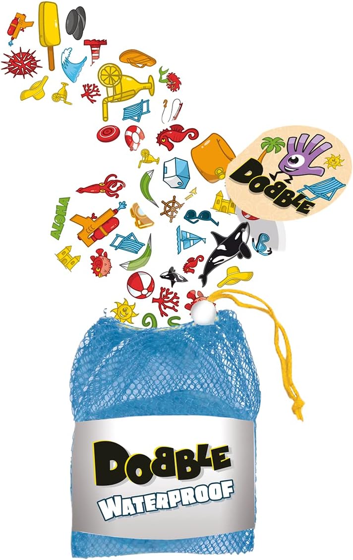 Zygomatic Asmodee Dobble Waterproof | Familienspiel | Kartenspiel | 2-8 Spieler | Ab 6+ Jahren | 15+