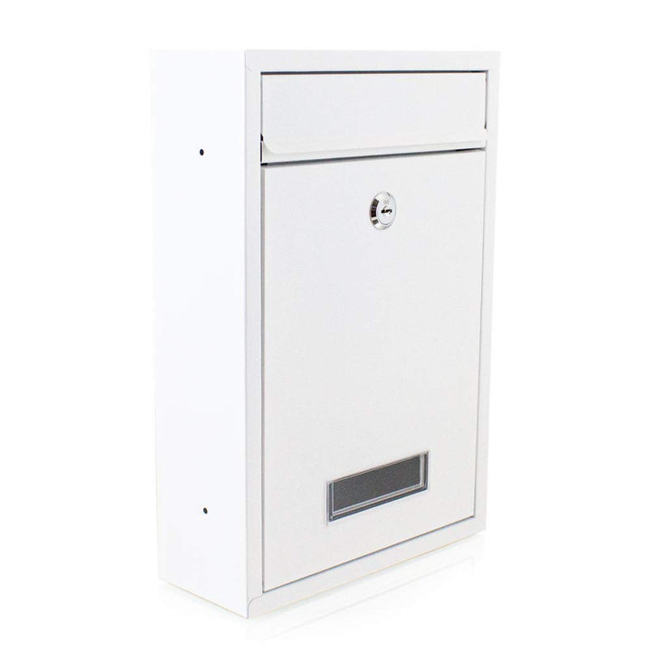 BITUXX® Kompakter Mini Briefkasten Wandbriefkasten Letterbox erweiterbar zur Briefkastenanlage (Weis