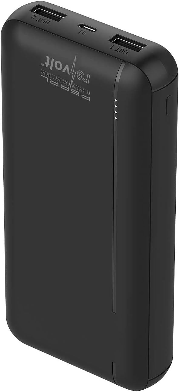 revolt Powerbank 3 Ampere: USB-Powerbank mit 20.000 mAh, USB-C Power Delivery, QC 3.0, 3 A, 20 W (mi