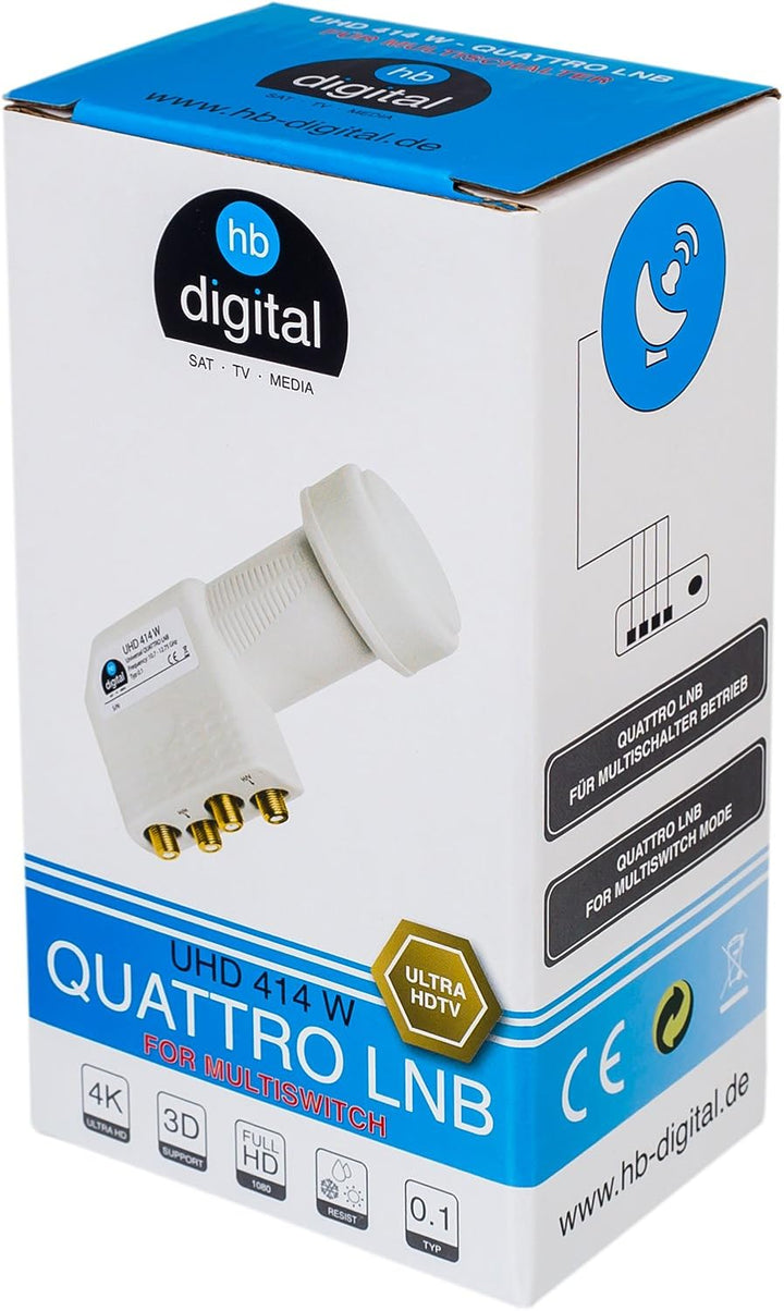 Multischalter pmse 5/12 HB-DIGITAL Set für 1x SAT bis 12 x Teilnehmer/Receiver für Full HDTV 3D 4K U