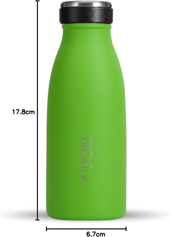 720°DGREE Edelstahl Trinkflasche “milkyBottle” - 350ml - Perfekt für Kinder, BPA-Frei, Auslaufsicher