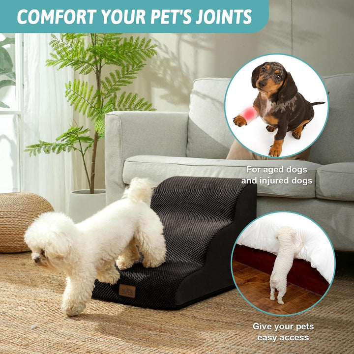 Hundetreppe für Kleine Hunde, Haustiertreppe für Couch aus Hochdichtem Schwamm, Hunde Treppe Hundera