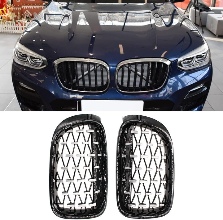 HZYCKJ Front Kühlergrille für BMW F26 X4 F25 LCI X3 Facelift 2014-2018 Diamond Nierengrill Grills Au