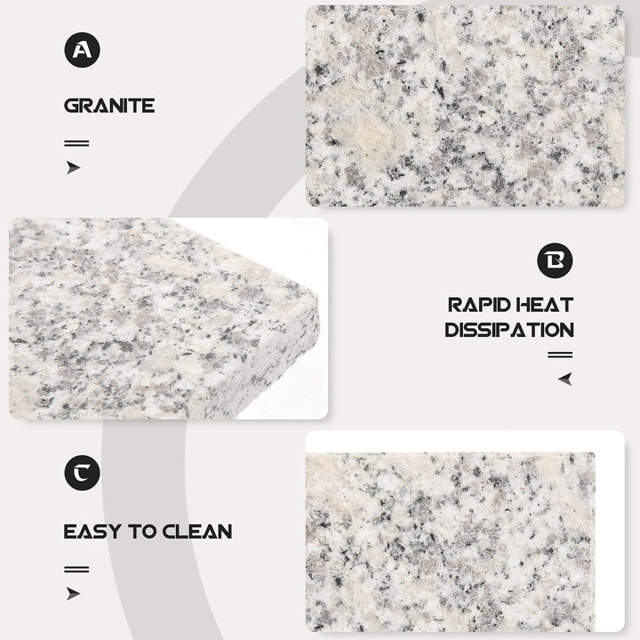 SHINEOFI 2 Stück-Pack Marmormatte aus Granit 9x9cm für Hamster und Chinchillas Kratzfestes und Wärme