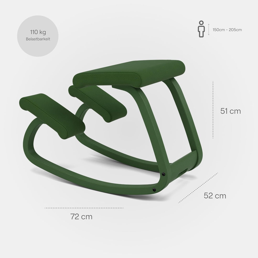 Variable Monochrome, Der Originale Kniestuhl, Ergonomisches Design von Peter Opsvik, Forest, Profiti