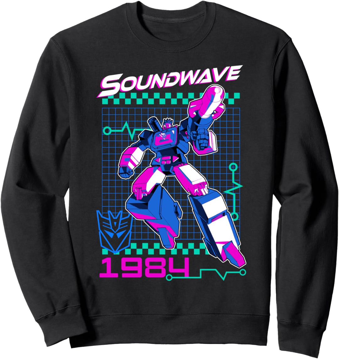 Transformers Soundwave 1984 Retro Grid Logo Sweatshirt