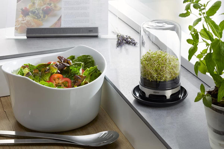 GEFU Sprossenglas BIVITA - Keimglas für Sprossen und Keimlinge - Sprossen Keimgerät aus Glas mit int