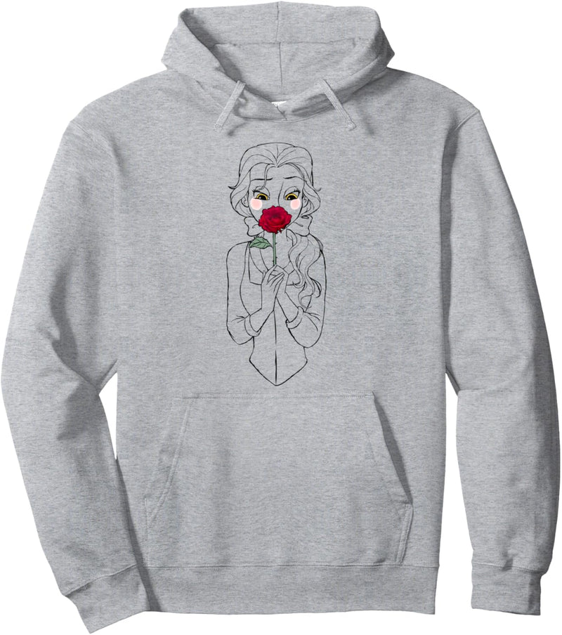 Disney Beauty And The Beast Belle Outline Sketch Pullover Hoodie