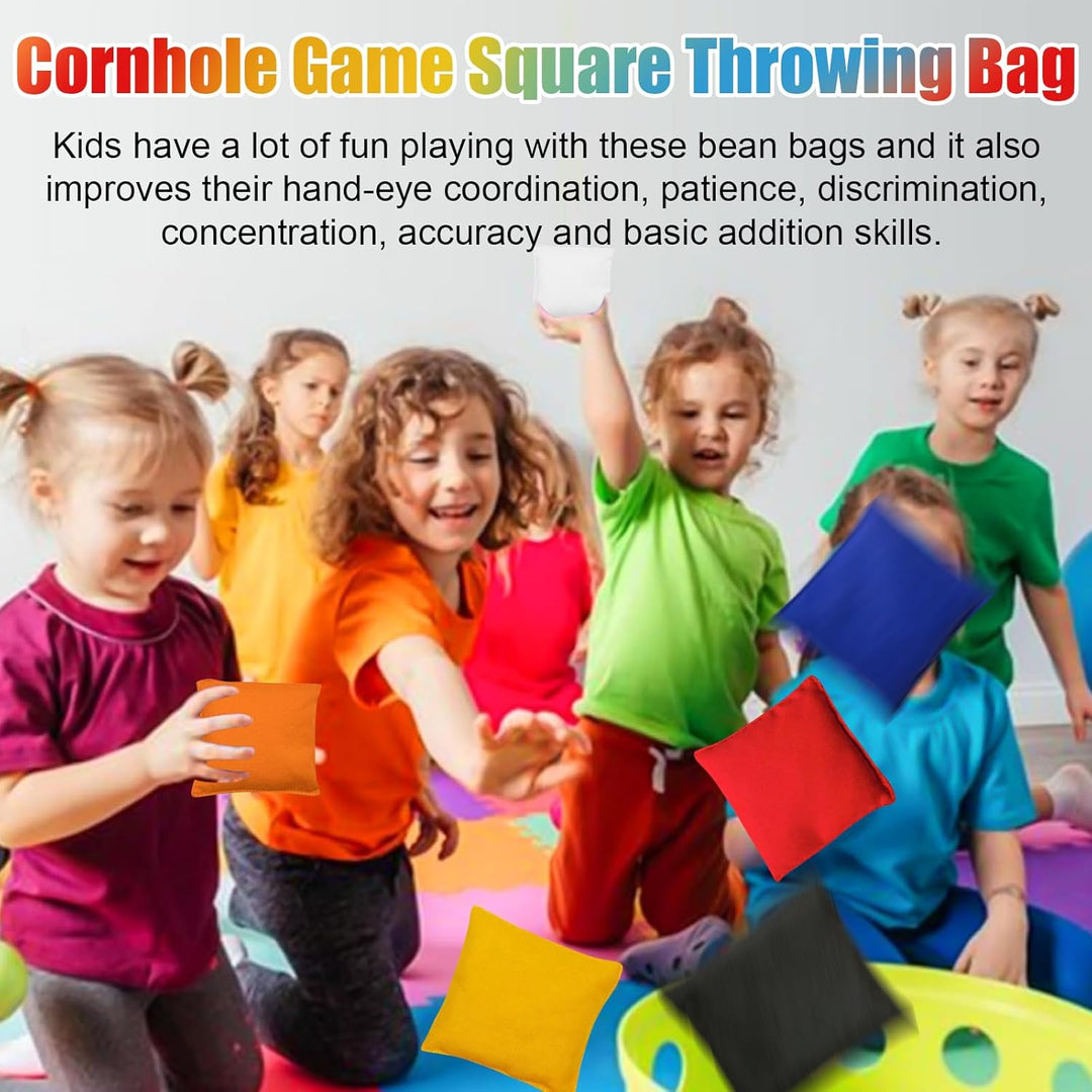 Oneroomone 10 Stück Cornhole Säckchen, Cornhole Spiel, Sackloch Spiel, Quadratische Wurfsäckchen Für