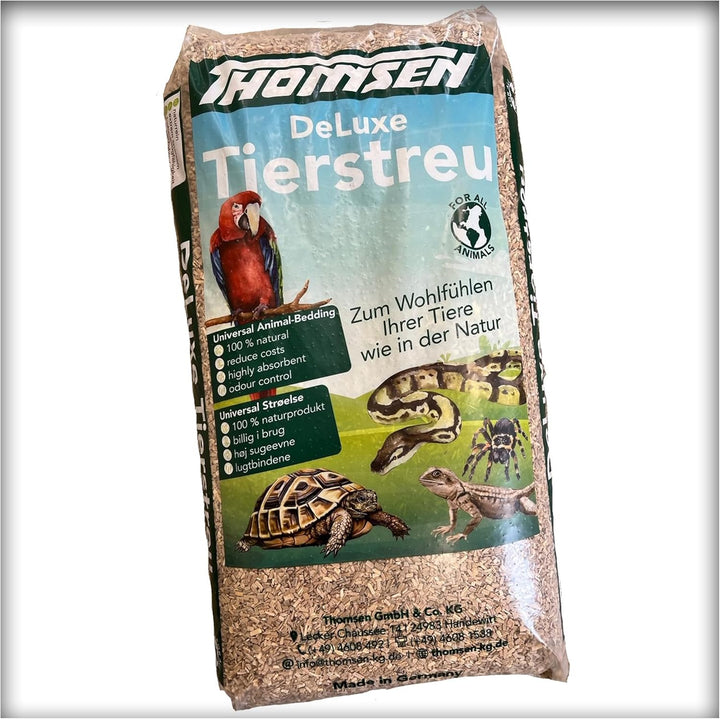 30 kg Deluxe Tierstreu Medium Buchenholz-Granulat Vögel, Nager, Reptilien