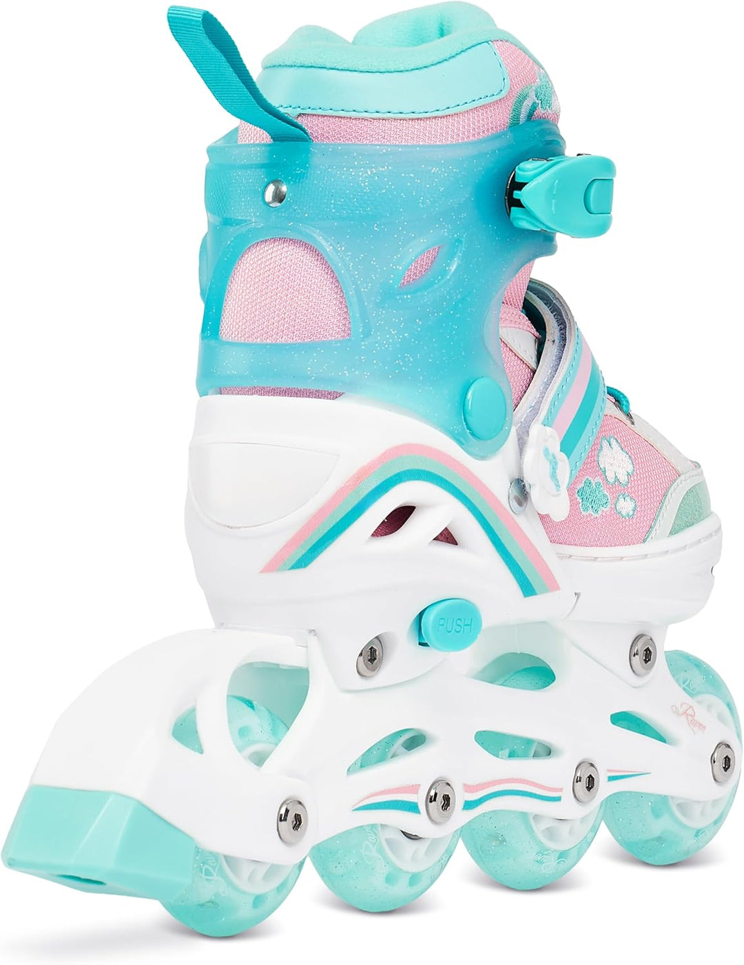 RAVEN 3in1 Inline Skates Triskates Rollschuhe Inliner für Kinder Mädchen verstellbar 27-30 (16,5cm-1