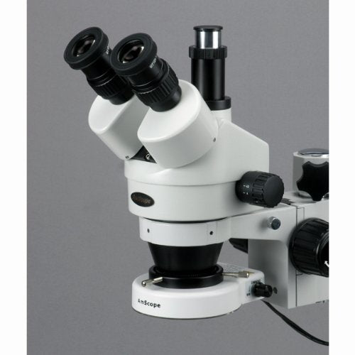 AmScope SM-3TY-80S-3M Trinokulares 80-LED-Zoom Stereomikroskop am Boom Ständer mit 3MP USB-Kamera, 7