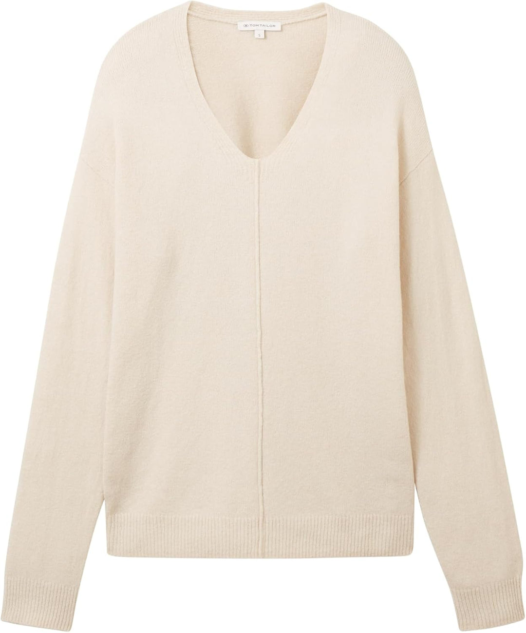 TOM TAILOR Damen Pullover, XXL 28596 - Soft Beige Melange