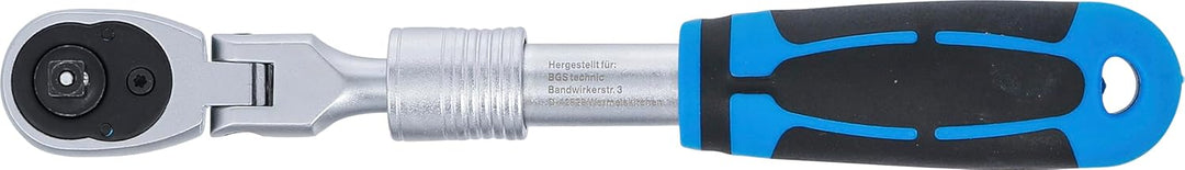 BGS Umschaltknarre, ausziehbar, abwinkelbar, 1/4" - 210 - 250 mm 25125 6,3 mm (1/4"), 6,3 mm (1/4")