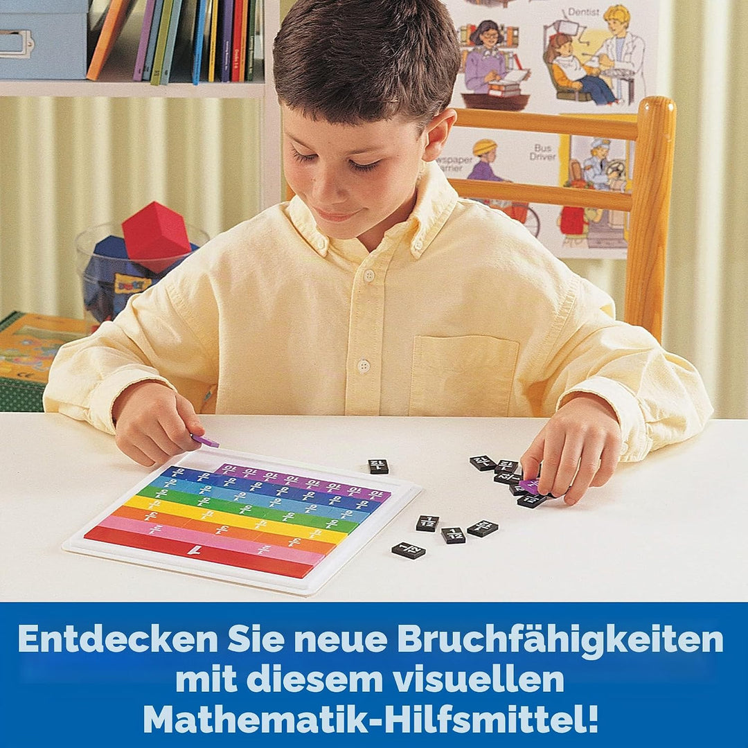 Learning Resources Rainbow Fraction Tiles with Tray 10 x 12.8 x 1.3 inches