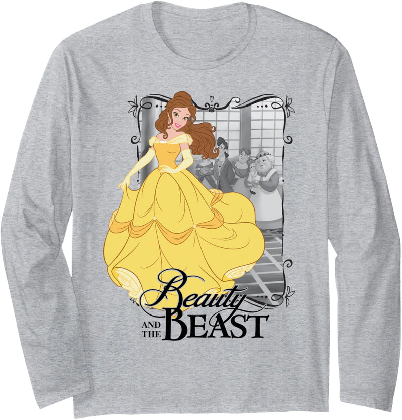 Disney Beauty And The Beast Belle Title Langarmshirt