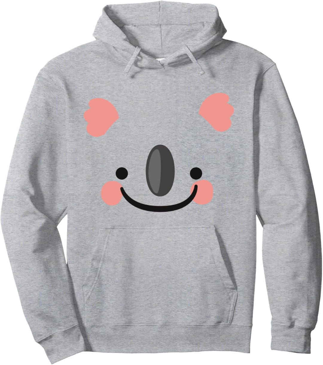 Süsser Koala Tier Gesicht Verkleidung Kostüm Karneval Pullover Hoodie