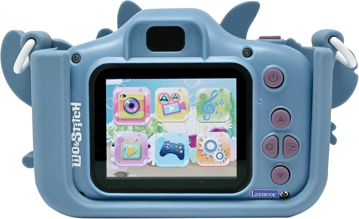 Lexibook, Disney Stitch, 4-in-1 Kamera für Kinder mit Schutz, Foto-, Video-, MP3- und Spielfunktione