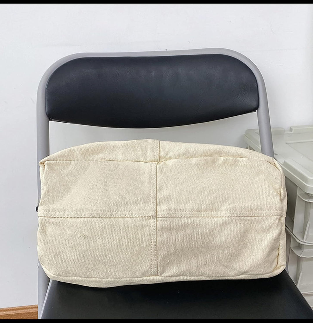Messenger-Tasche aus Segeltuch, gross, einfarbig, mit mehreren Taschen, Schultertasche aus Segeltuch