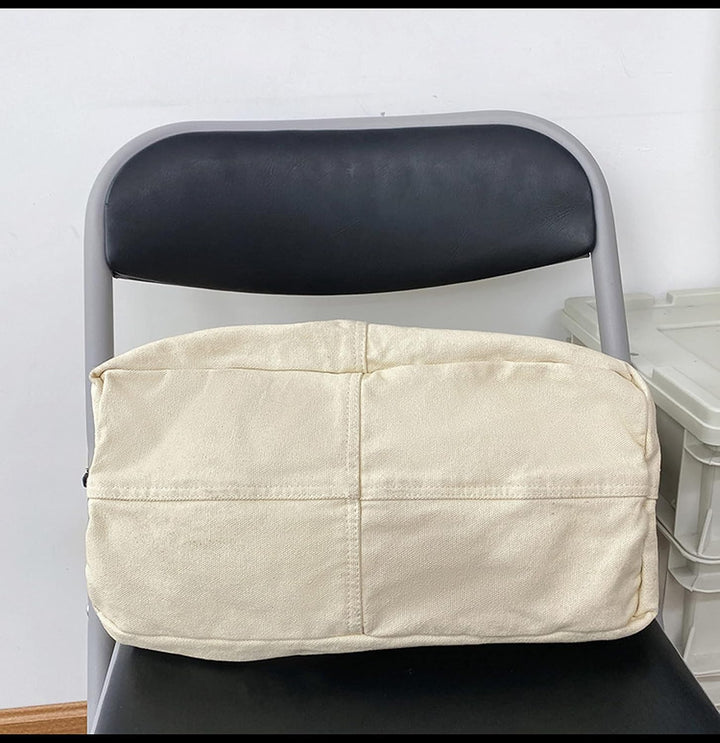 Messenger-Tasche aus Segeltuch, gross, einfarbig, mit mehreren Taschen, Schultertasche aus Segeltuch